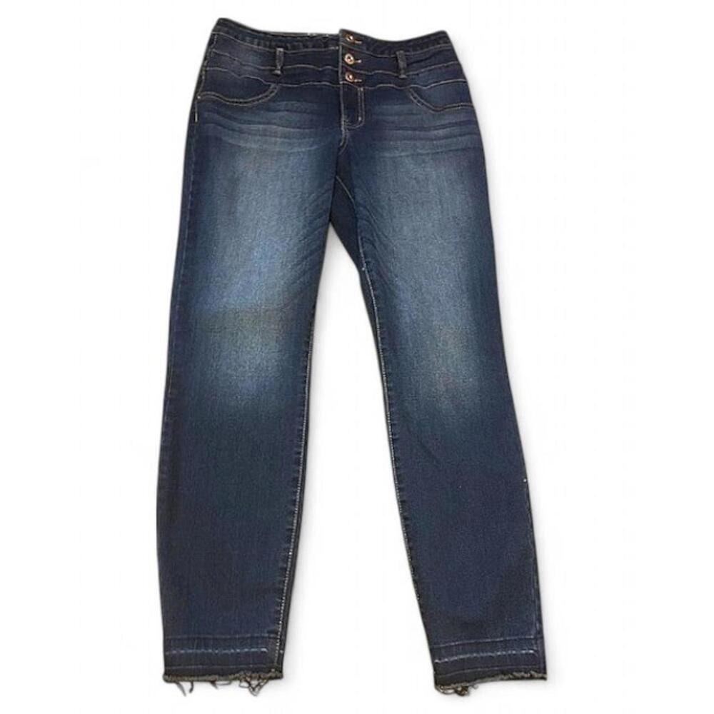 High Rise Sculpting Skinny Jeans Dark Wash Slimming Streetwear Juniors Size 13